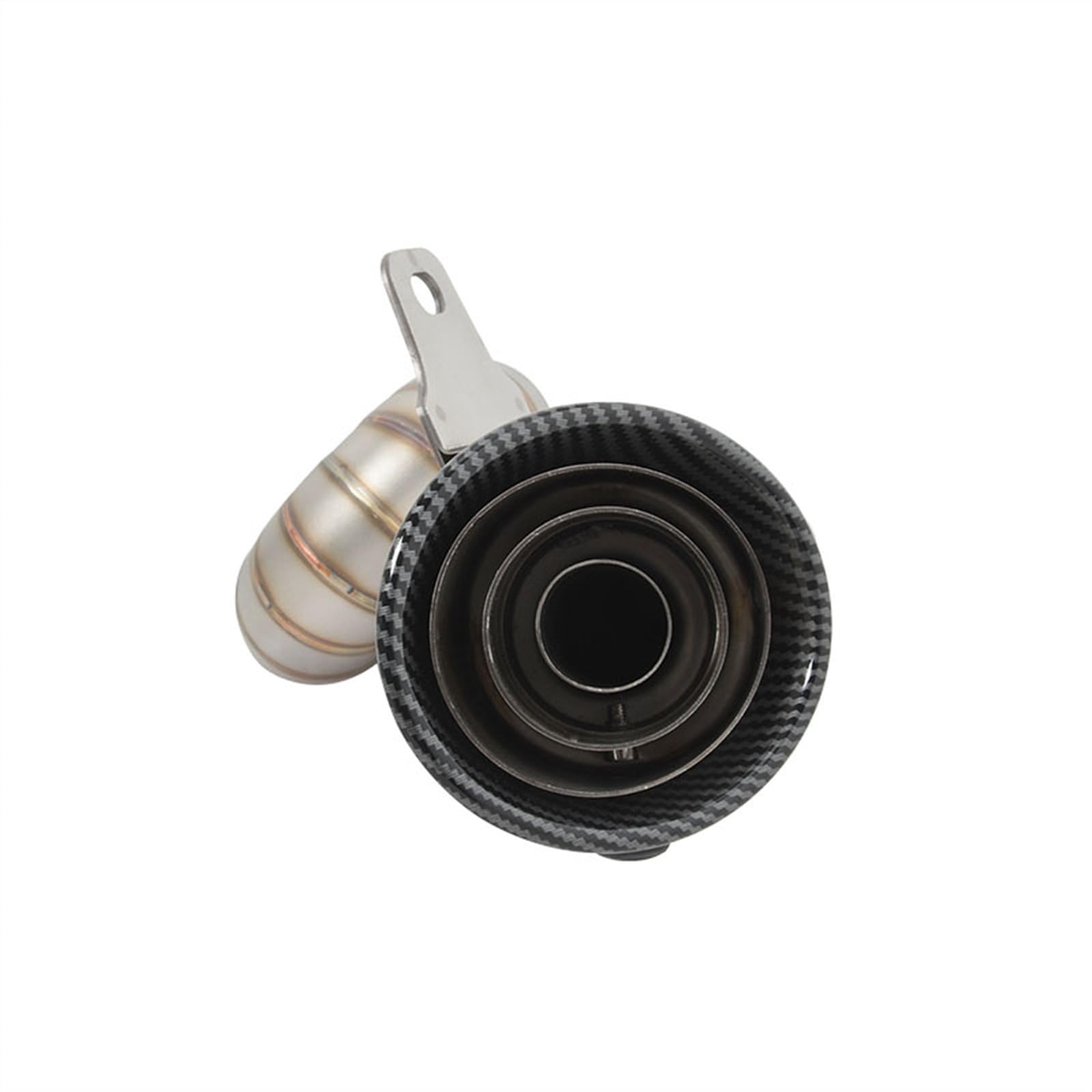 Tubo Di Collegamento Di Fuga Di Scarico Doppio Catalizzatore Silenziatore In Fibra Di Carbonio DB Killer Per TRIUMPH STREET TRIPLE 765S/R/RS 2017-2022 2018 19 2020 2021 (Color : A)