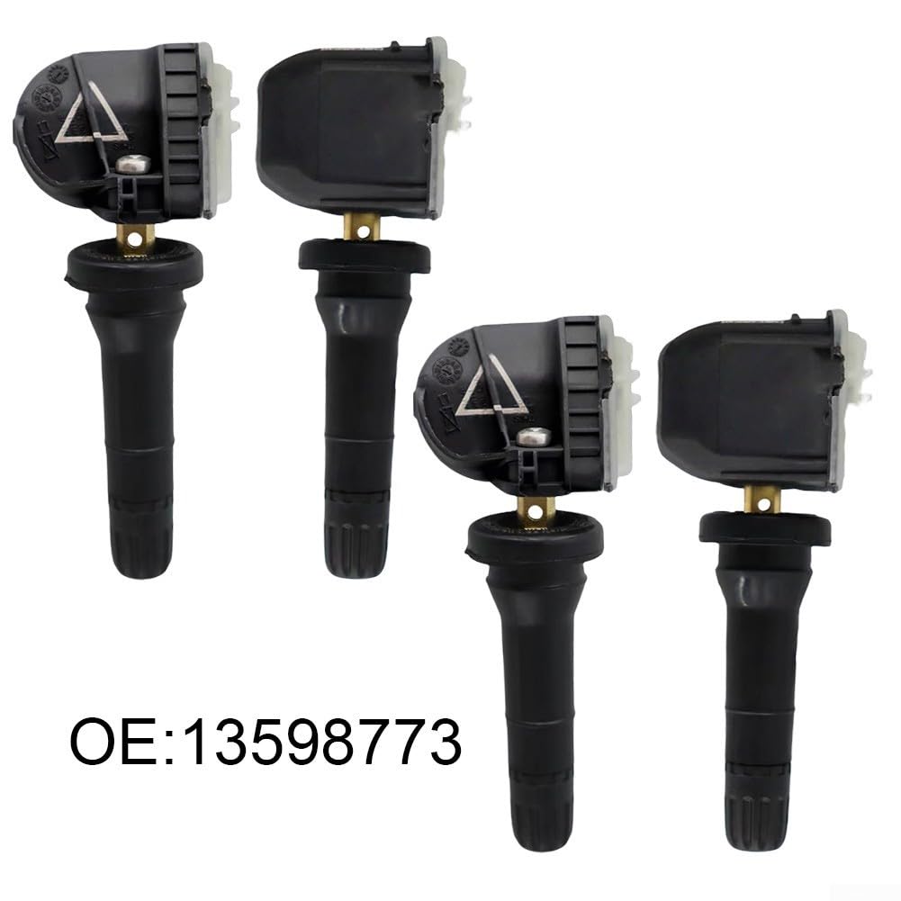 Confezione da 4 sensori di pressione dei pneumatici 13598773 per veicoli GMC compatibile con Ampera-e per Astra K per Mokka X Rocks 2015-2020
