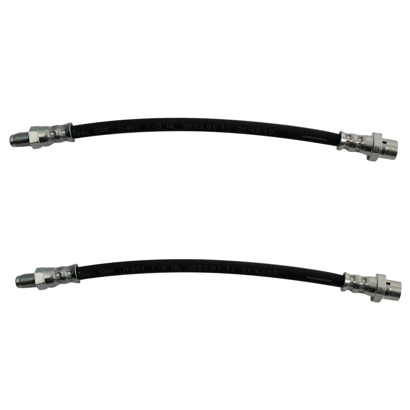 TRQ Rear Driver &amp; Passenger Side Brake Hose Set