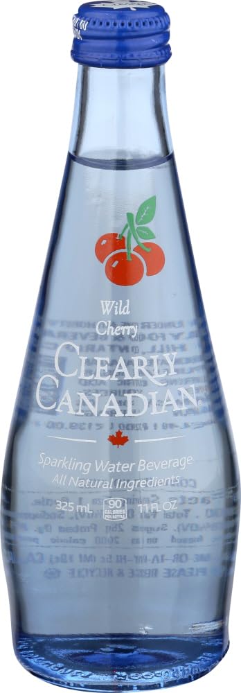 Clearly Canadian Sparkling Water Beverage, Wild Cherry, 12 Pack, 11oz