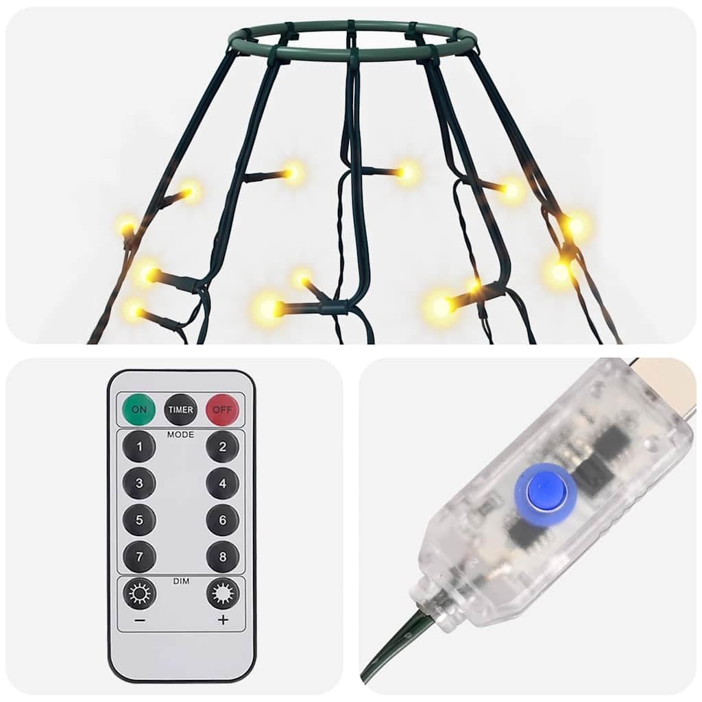 Rete luminosa per albero di Natale, con 210 LED, colore bianco
