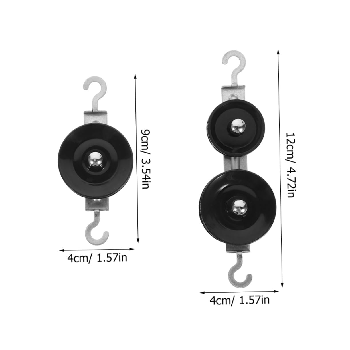 OUNONA Climbing Pulley 2 Sets Pulley System Weight Pulling Swivel for Cable Greenhouse Track