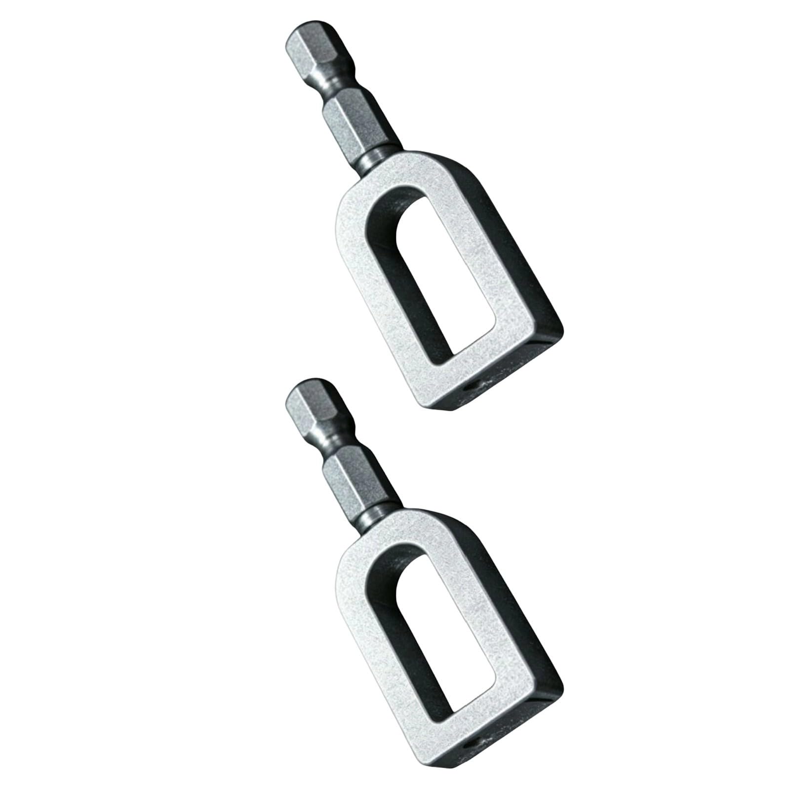 Nrgqaxm 2Pcs-B 2Pcs Wire Twisting Tool, Heavy Duty Wire Twisters For Drill Electric Drill Wires Twisting Tool Steel Wires Twisters Fencing Tools Winder Replace For Fencing Rebars Tying Electrical Hand Tools