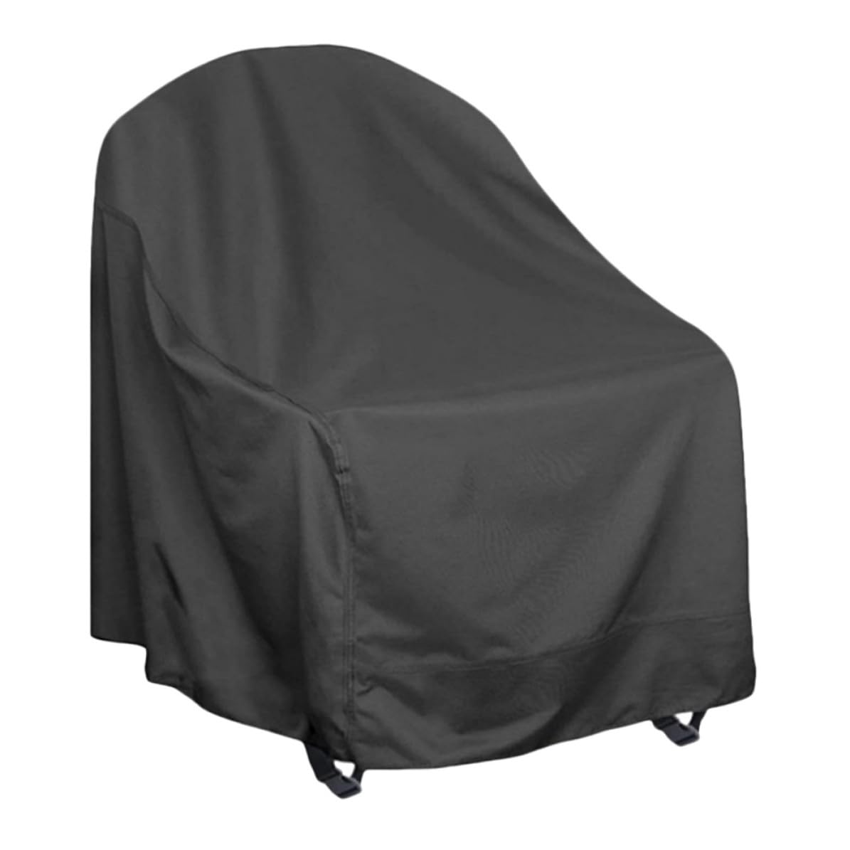 Funda de terraza para silla giratoria exterior de tela Oxford negra para jardín y porche