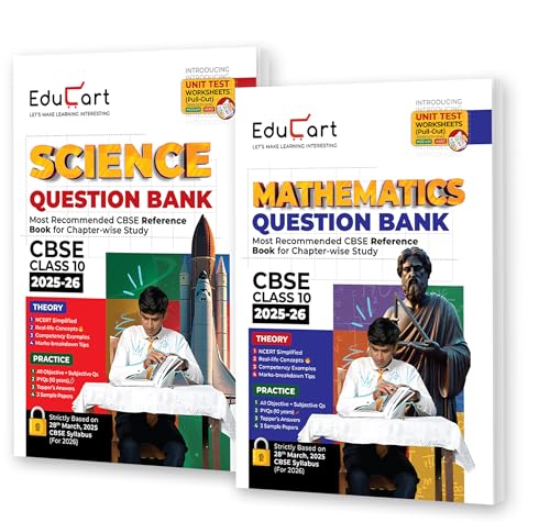 Educart CBSE Question Bank Class 10 Bundle - Science and Mathemat...