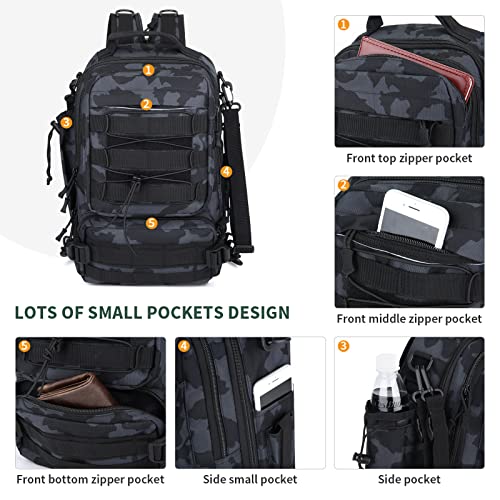 UBORSE Taktischer Bundeswehr Rucksack Militär Rucksack Molle Angeltasche Armee Rucksack Wasserdicht Multifunktional… – Bild 6