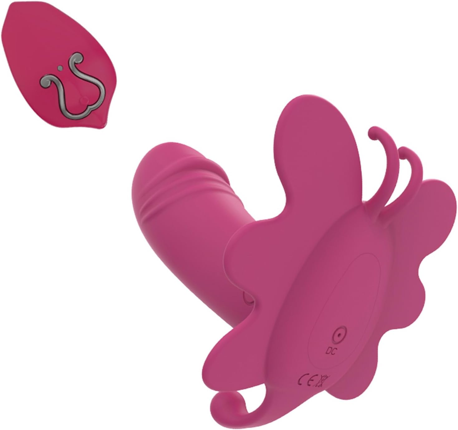 Soft Silicone Butterfly Wearable Vibrator, Rechargeable Panty Vibrator Clitoral Vibrator with 10 Vibration Modes Adult Sex Toy for Women - Purple