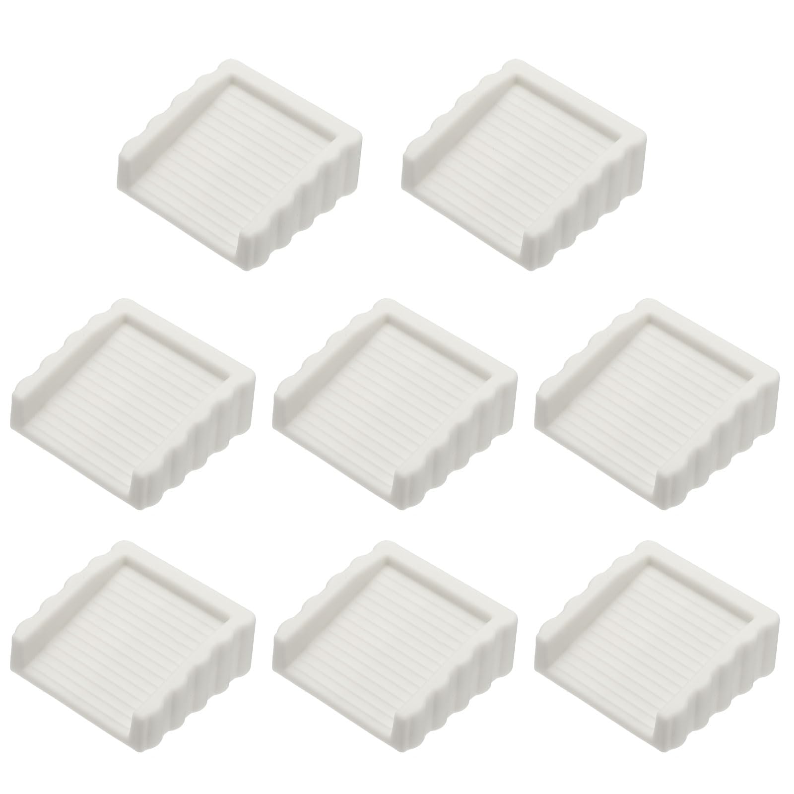 PATIKIL 8Pack Two-Way Door Stoppers, 1 Inch Small Cube Doorstops Door Stops for Bottom of Door on Home Office Workshops Carpet Concrete Tile Wood Stoppers Wedge, White