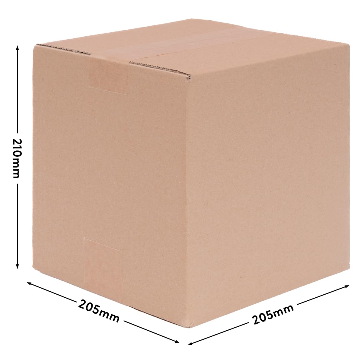verpacking Kartony klapowe 200 x 200 x 200 mm KK 07 Brązowe [Rozmiar i ilość do wyboru] jednowarstwowe średnie kartony 200 szt.