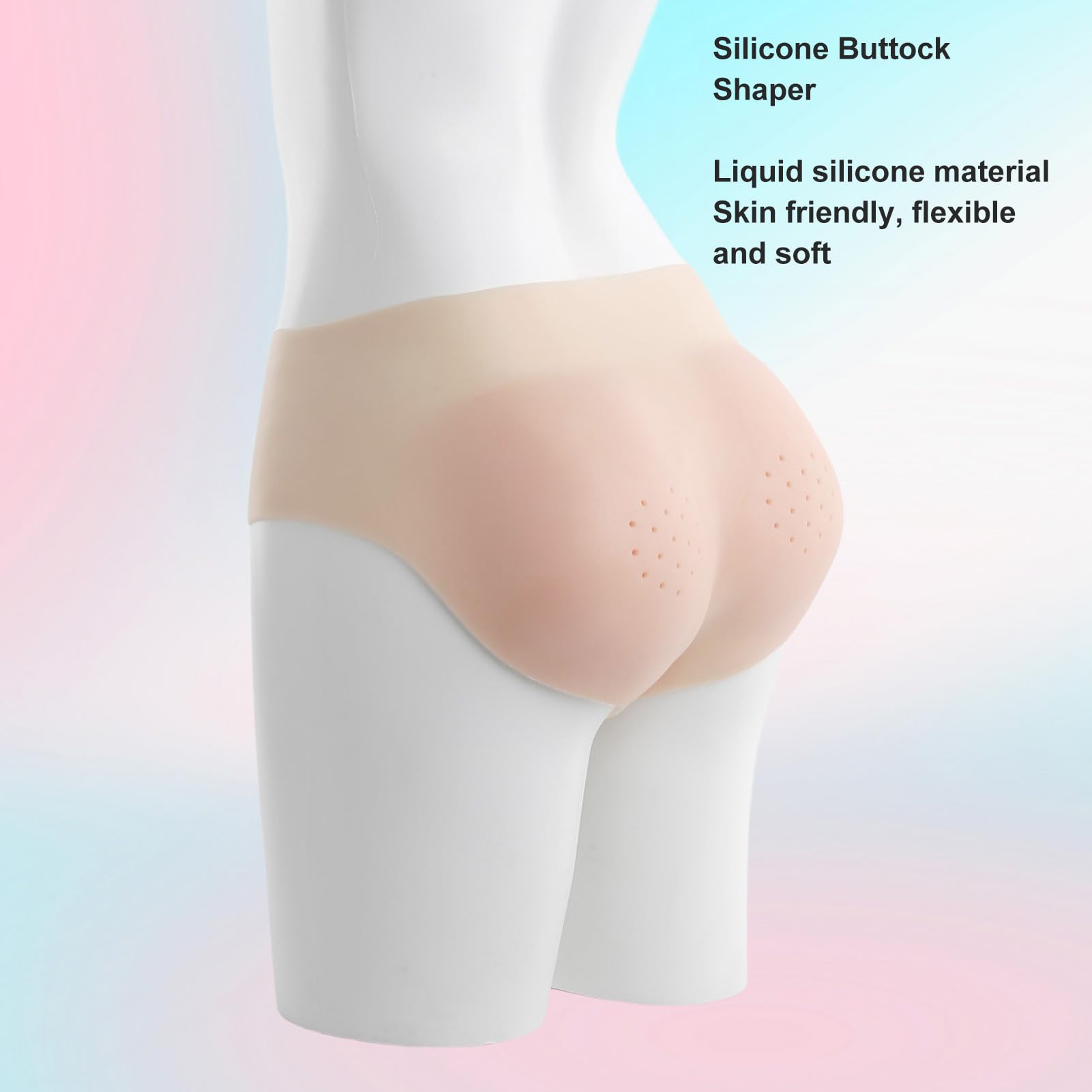 Moldeador de Glúteos de Silicona para Mujer: Invisible, Suave y Cómodo, Ideal para Playa o Fiesta, Ajuste hasta 85 cm de Cintura