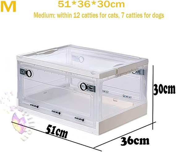 Oxygen Room Foldable Nebu-lization Box Portable Pets Oxygen Cage Small Veterinary Tool (M)