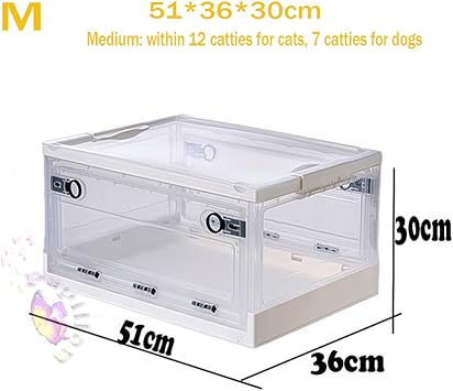 Oxygen Room Foldable Nebu-lization Box Portable Pets Oxygen Cage Small Veterinary Tool (M)