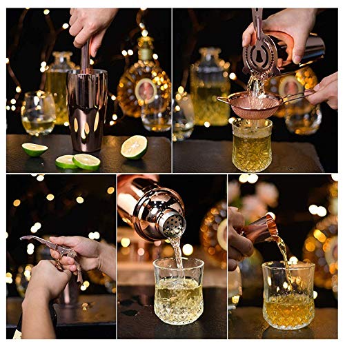 Set de coctelera de acero inoxidable para bartender 11 piezas miniatura 5