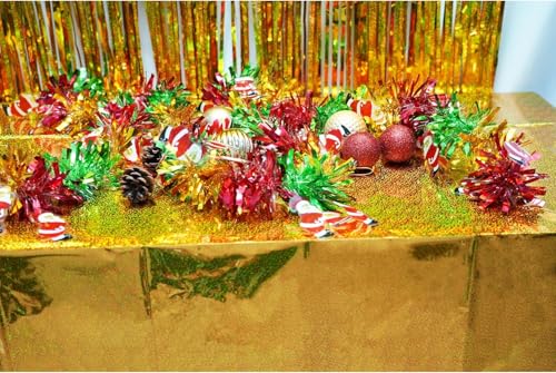 GREATRIL Gold Party Table Covers Disposable Tablecloth for Birthdays Party/2026 NYE/Graduations/Ceremony Decorations Rectangle Tablecover 54'' x 108'' - 2 Packs - Image 4