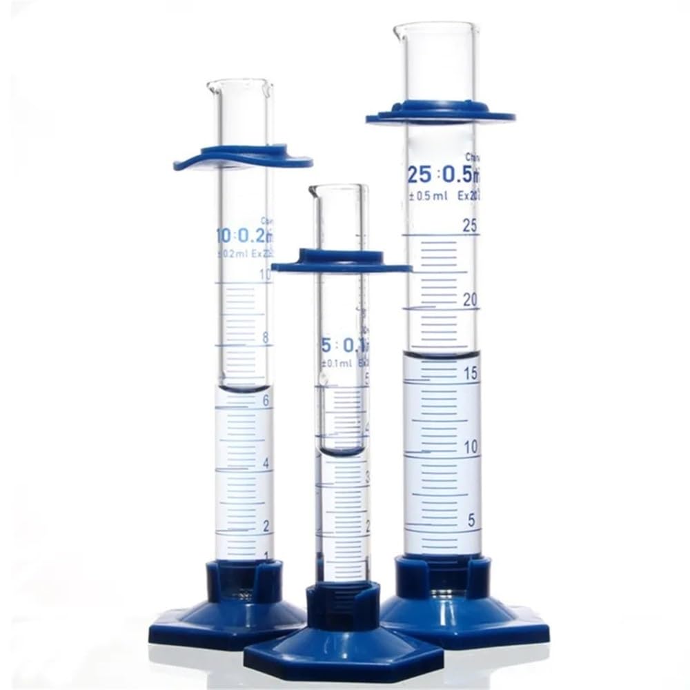 Cilindro graduato da 1000 ml con beccuccio e graduazione con base esagonale in plastica, attrezzatura da laboratorio Attrezzature da laboratorio