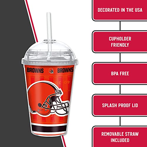 Image of Rico Industries NFL Football Rookie of The Year 12oz Acrylic Tumbler, Youth Tumbler with Swirly Straw