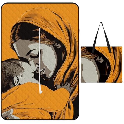 Couverture pique-nique imperméable pliable avec zip anti-humidité sol