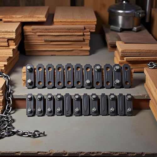 20 Sets Schwarz 3/8 Zoll Kettenglied-Reparatur Voreingestellte Riemen Kettensägen-Kettenverbindungsglieder Reparatursatz Sägekette 3/8 LP Link Reparatur Voreingestellte Kettensägenteile und Zubehör