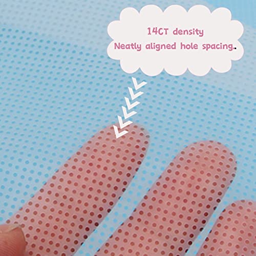 Image of Water Soluble Canvas Cloth,14 Count Aida Cloth,Water Soluble Cross Stitch Canvas,Disappear in Water DIY Handmade Embroidery Sewing Accessories. (100 x 22cm), White