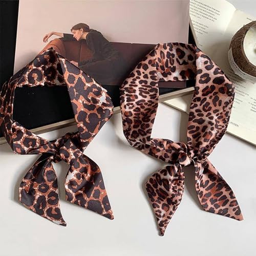 NIDMIDO 4 Pack Purse Scarf for Bags Silk Head Scarf for Hair Handbag Women Scarfs Ribbon Band Hair Neck Scarves Fashion Gifts3
