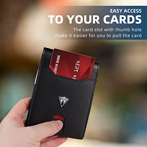 Slim Minimalist Front Pocket RFID Blocking Leather Wallets for Men and Women | Multiple Credit/Debit Card Holder | Thin Wallets for Boy Girl | Travel Friendly | Gifts For Him Her3