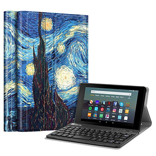 Fintie Slim Keyboard Case for All-New Amazon Fire 7 (9th Generation, 2019 Release)