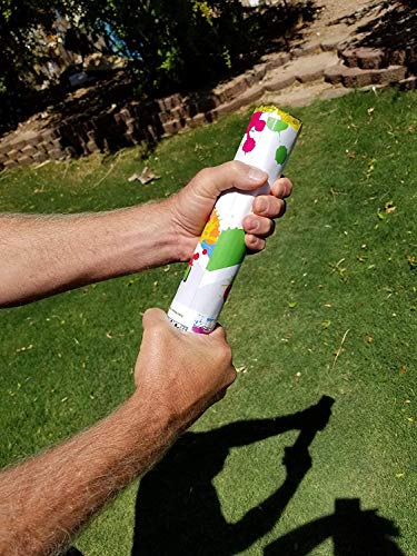 Adventure Awaits! - BABY GENDER REVEAL - 4-Pack Hand Held Air Filled Party Popper - 3 options: 4 Blue or 4 Pink or 2 Red/2 Blue - Check our store for other Color Run Festival colors! (2 Pink & 2 Blue) - Thumbnail 4