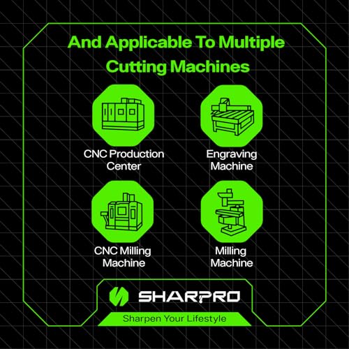 Sharpro SPWS2QX6.22 Carbide Ball Nose End Mill Bits 1/4 Inch Shank 1/4 Inch Cutting Dia. Ball End Mill Cnc Spiral Router Bit thumb #5