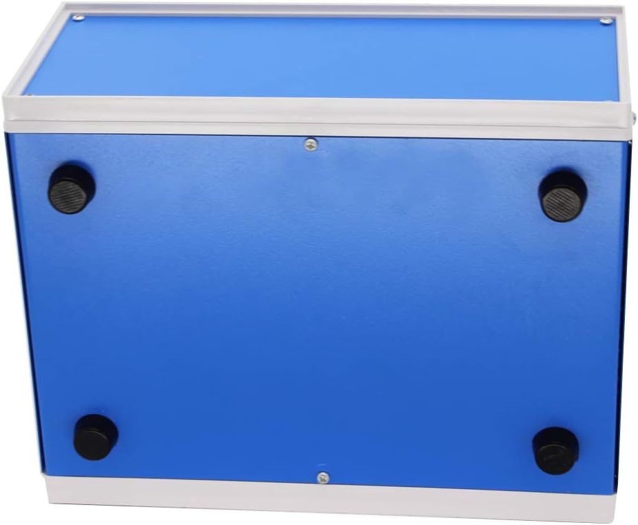 Heyiarbeit 9.65" x 7.48" x 4.33" Metal Blue Junction Box Project Case Enclosure DIY Box Junction Case Enclosure Preventive Case 1Pcs