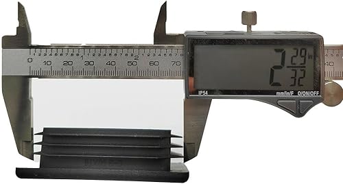 Vista 15 de Paquete de 8 tapones cuadrados de plástico de 2 pulgadas, tapas de extremo de inserción de 1.969 in x 1.969 in para poste de tubo cuadrado
