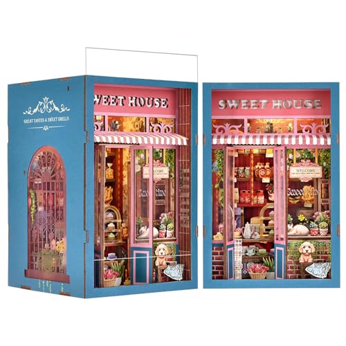 TOYQI Book Nook Kit, DIY Miniature Dollhouse Kit for Adults and Teens, Booknook Tiny House Kit...