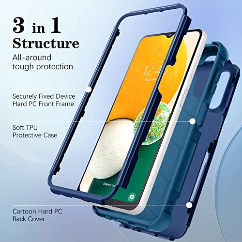 Lupct For Galaxy A14 Heavy Duty Phone Case For Girls Kids Teens Women Boys Cute Cartoon Hard Triple Layers Cover Full Body Rugged Drop Shockproof Military Grade Cases For Samsung A14 4G/5G 6.6”Maio #TOP3