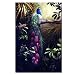 DINGDONG ART- Purple Peacock Canvas Wall Art Painting Framed Animal Poster Artwork Flower with Tree Picture for Living Room, Bedroom Decor 1 Pcs