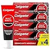Colgate Dentifricio Sbiancante Max White Carbon 4 Confezioni da 75 ml I Dentifricio Minerale Delicato Al Carbone Attivo Per Denti Bianchil I Sbiancantemento denti I Bianco naturale