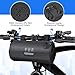 WOTOW Bike Handlebar Bag Waterproof - Bicycle Handlebar Roll Bag with Large Reflective Area, Bike Front Pouch with Waterproof Zipper Shoulder Strap Removable Straps for Cycling (Cylinder, 2.4L)