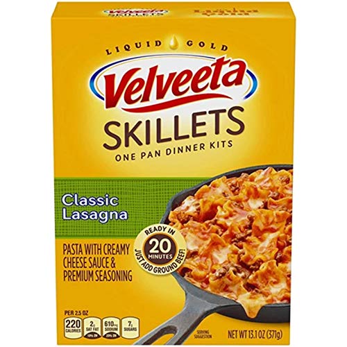 Velveeta Skillets Variety pack of 3 | Kraft Box Dinner Variety Pack | Chicken & Broccoli | Classic Lasagna | Nacho Supreme | Snack Fun Shopping Pad