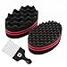 Produktbild Nsiwem Magic Curl Sponge twist sponge Doppelseitiges Haarbürste Schwamm Haarschwamm Twist Curl Schwamm Magic Hair Braider Dreadlock Spulen Curl Pinsel 2 Stück mit Metall Kamm für Afro Coil Haar