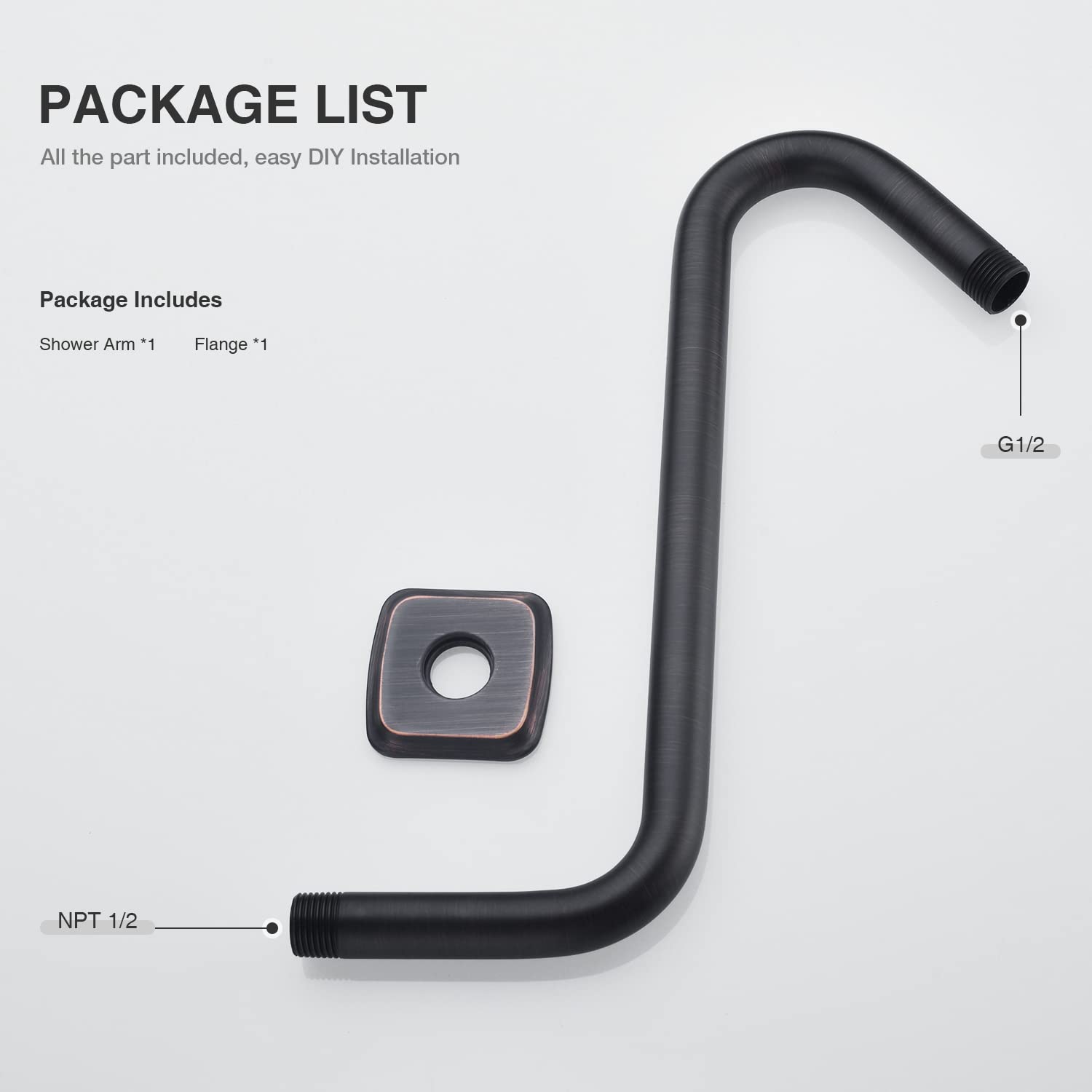 Braccio Doccia A Forma Di S, Soffione Doccia A Collo D'oca In Acciaio Inossidabile Resistente Facile Da Installare 94222869