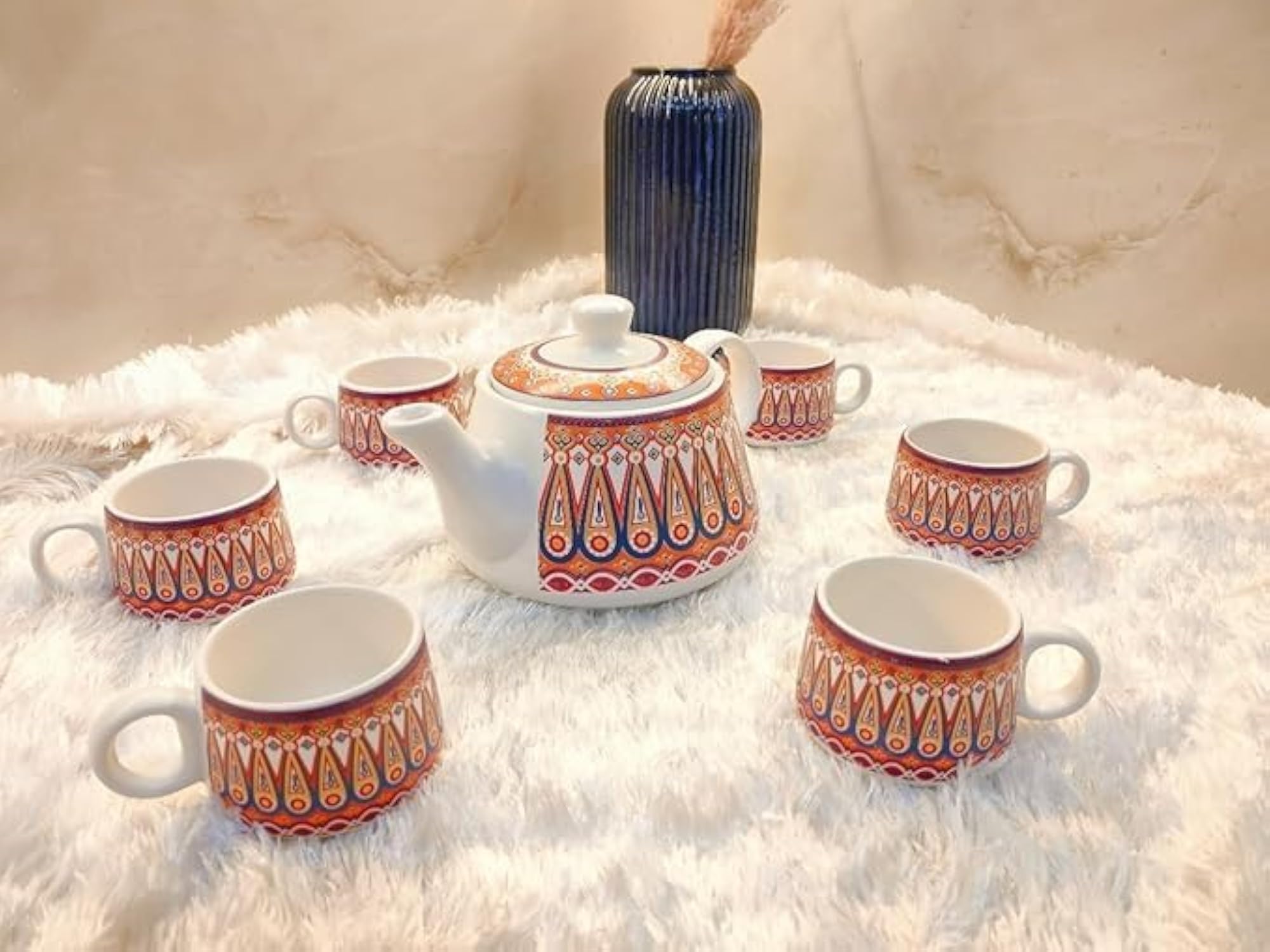 La'moule Ceramic Tea Set with Deer Pattern
