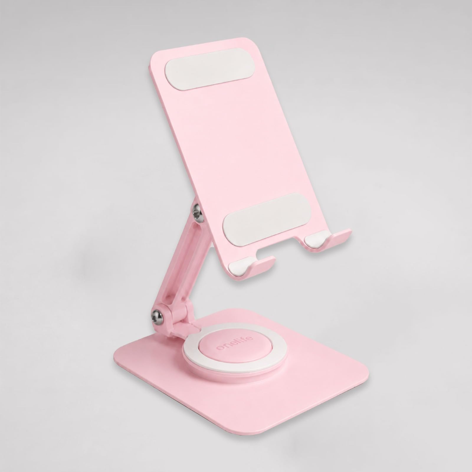 One Life Flexi 360 Adjustable Mobile Holder Stand for Desk, Foldable Aluminum Alloy Phone Stand with 360° Rotation, Multi Angle Desktop Holder for Smartphones & Tablets (Pink)-picture-21