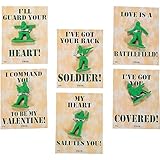 Valentine's Day Army Guy Cards with Erasers - Set of 24