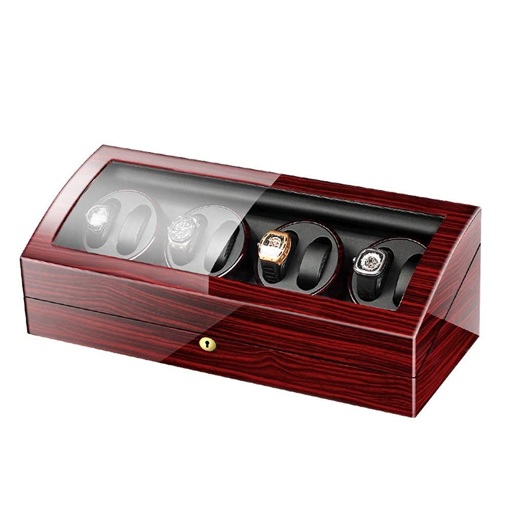QUSYZD Watch Automatic Watch Winder 8+9 Storage Display Box Case with Extremely Silent Motor 5 Rotation Modes Watch Winding Box Jewelry Watch Box,C