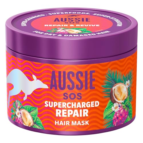 Aussie SOS Maschera Ristrutturante Supercharged Repair 500ml per Capelli Secchi
