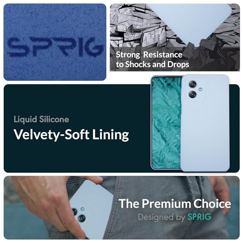 Image of SPRIG Compatible with Moto G54 Premium SilkTone Back Cover Drop Tested Shock Proof Mobile Case for Men, Women, Boys and Girls with Camera Protection (Light Blue)