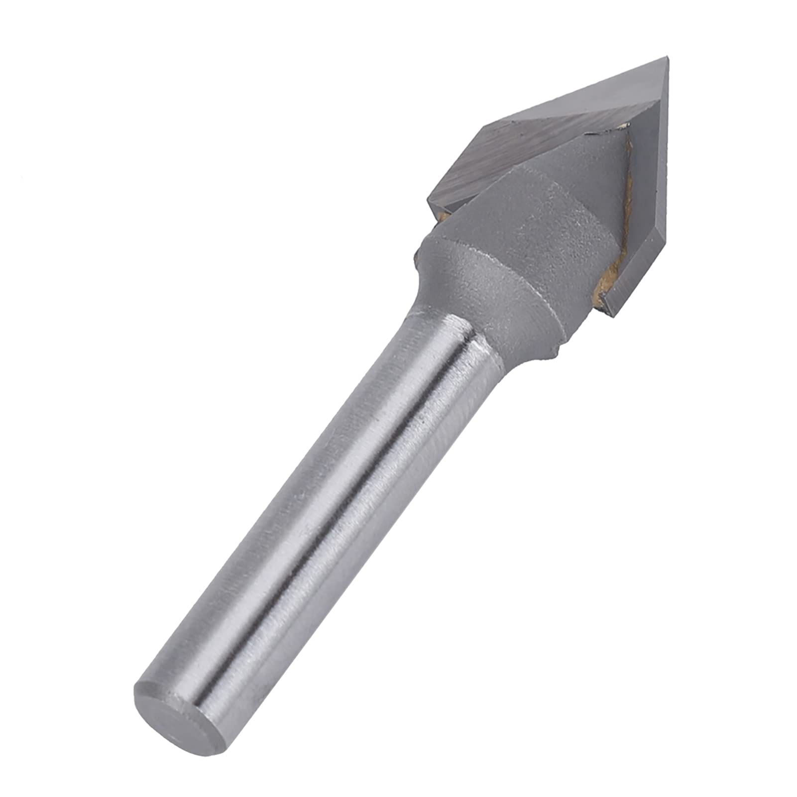 60-Grad-V-Bit, V-Nut-Fräser, CNC-Fräser, Fräser, 60 Grad V-Typ, 45# Kohlenstoffstahl, 6 Mm Schaft mit Legierungskopf, Holzbearbeitungswerkzeug (60-Grad-V-förmiges Messer 6X1/2)