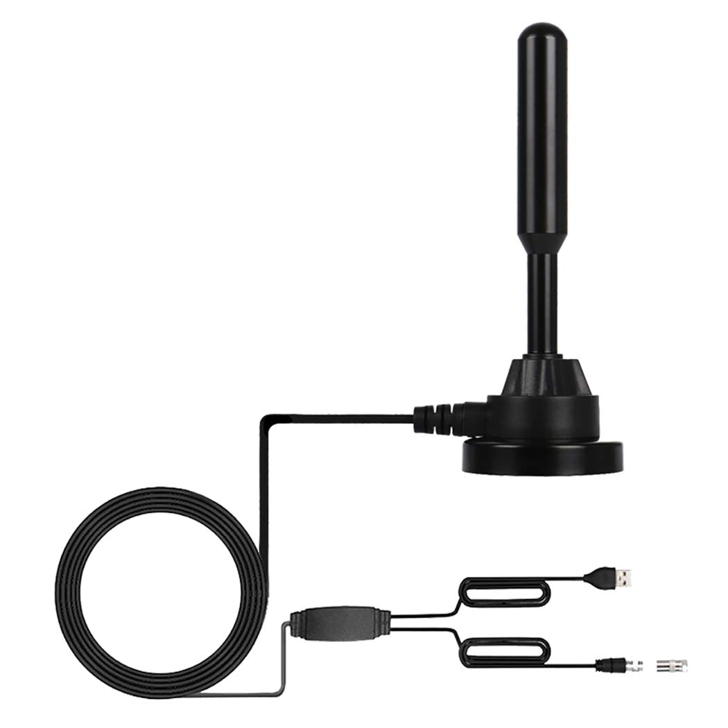 Fansport Car TV Antenna USB Dual Amplifier Indoor Antenna HDTV Antenna