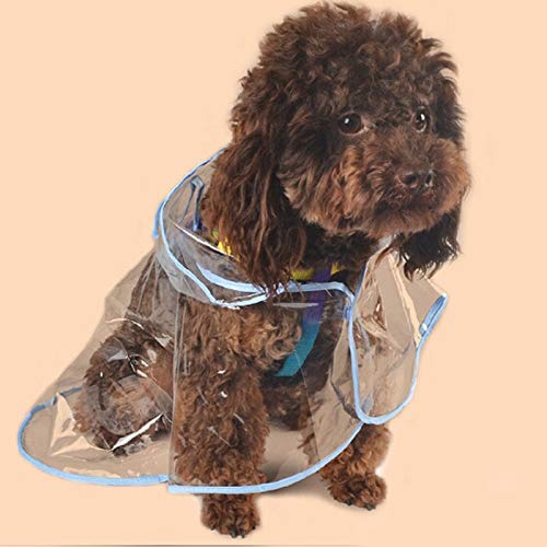 Harikaji Pet Raincoat,Small Dog Waterproof Puppy Raincoat Coat Transparent Pet Dog Rainwear Clothes For Small Dogs/Cats (Xs, Blue) #TOP2