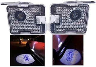 Duleutgnu 2pcs LED Seite unter Spiegel Ghost Projektor Licht Logo Willkommenslicht Auto Ersatz Rücklicht Zubehör Weiße Gla...