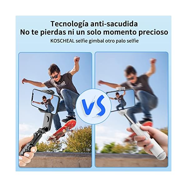Estabilizador de Movil, Estabilizador de Cardán con Luz para Video de Vlog/ Youtube/TikTok - Imagen 4