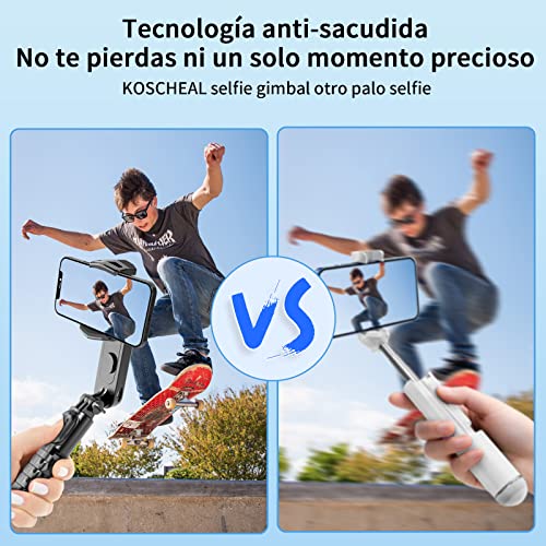 Estabilizador de Movil, Estabilizador de Cardán con Luz para Video de Vlog/ Youtube/TikTok - Imagen 4